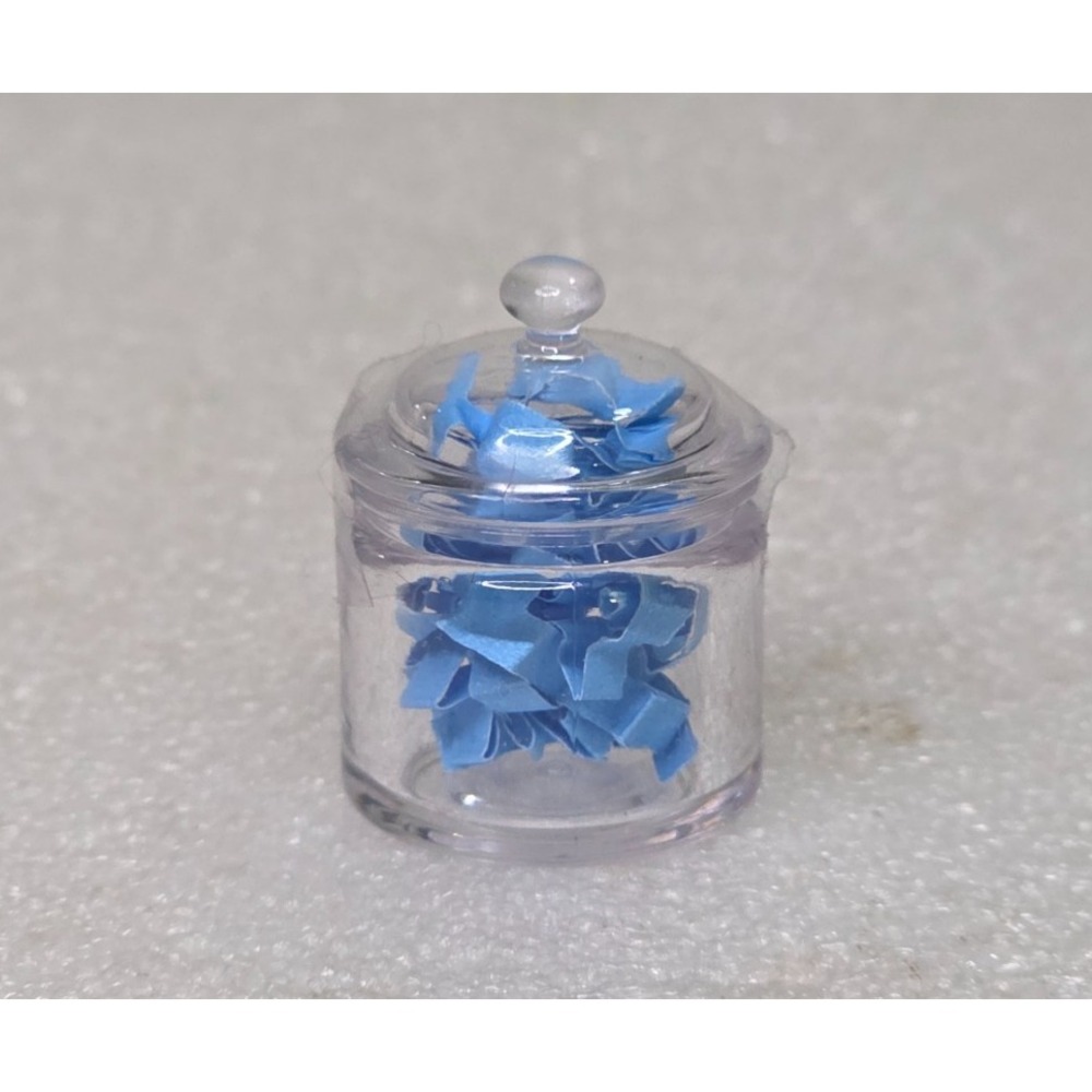 MGA Harry Potter Mini Honeydukes Blue Paper Remnants Replacement Plastic Jar 1"